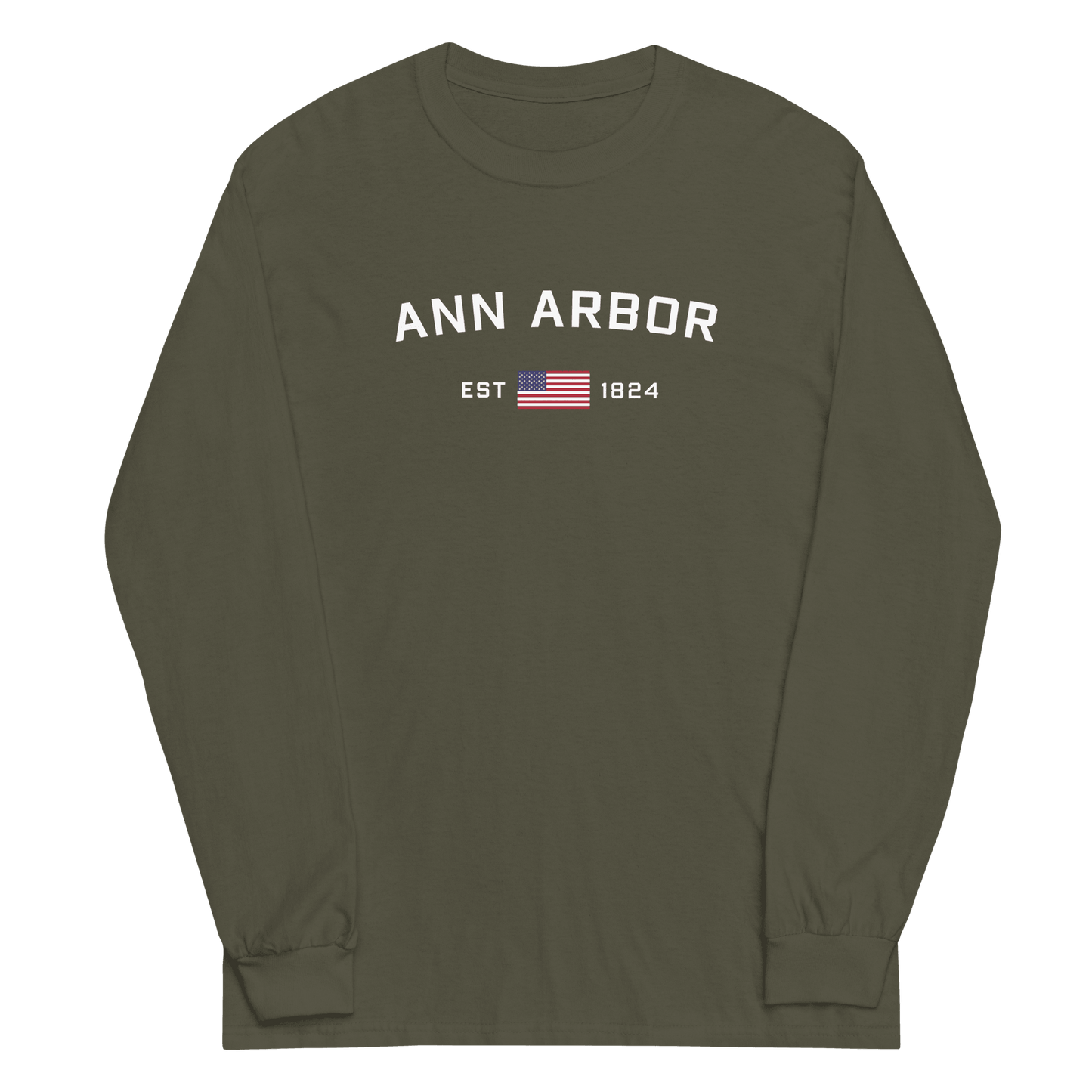 'Ann Arbor EST 1824' T-Shirt | Unisex Long Sleeve - Circumspice Michigan