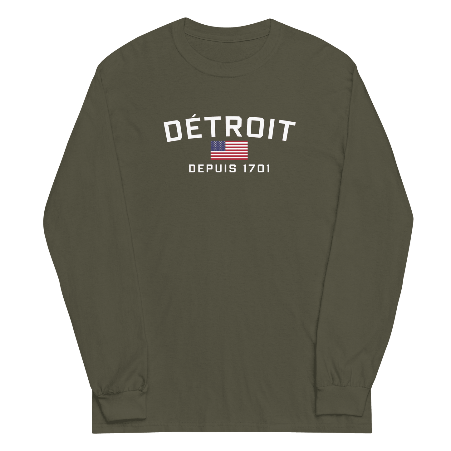 'Détroit Depuis 1701' T-Shirt | Unisex Long Sleeve - Circumspice Michigan