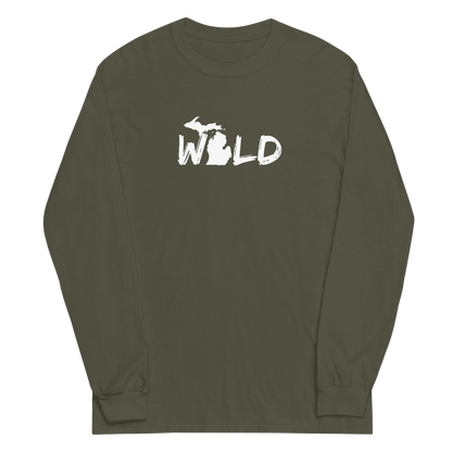 Michigan 'Wild' T-Shirt (Paintbrush Font) | Unisex Long Sleeve - Circumspice Michigan