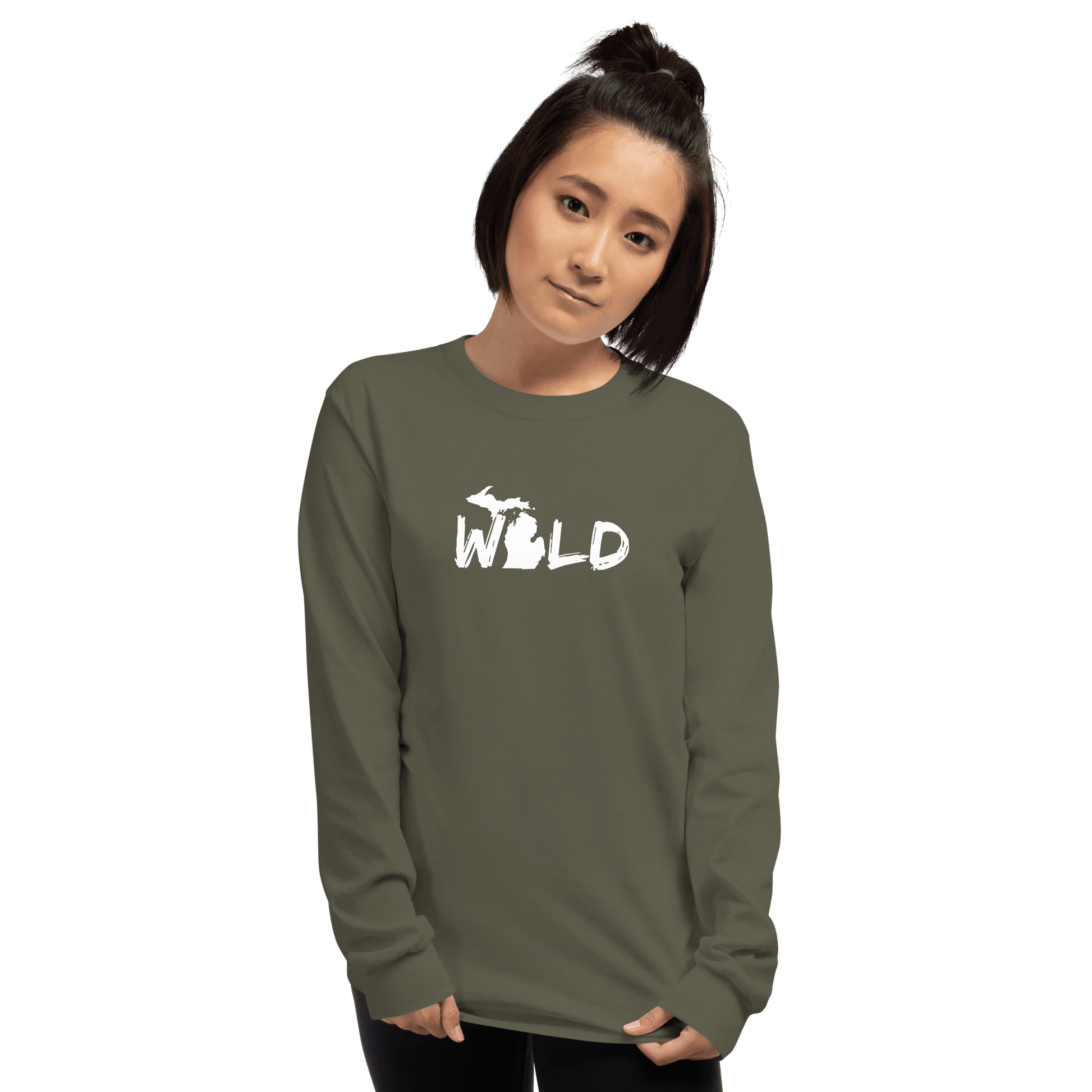 Michigan 'Wild' T-Shirt (Paintbrush Font) | Unisex Long Sleeve - Circumspice Michigan