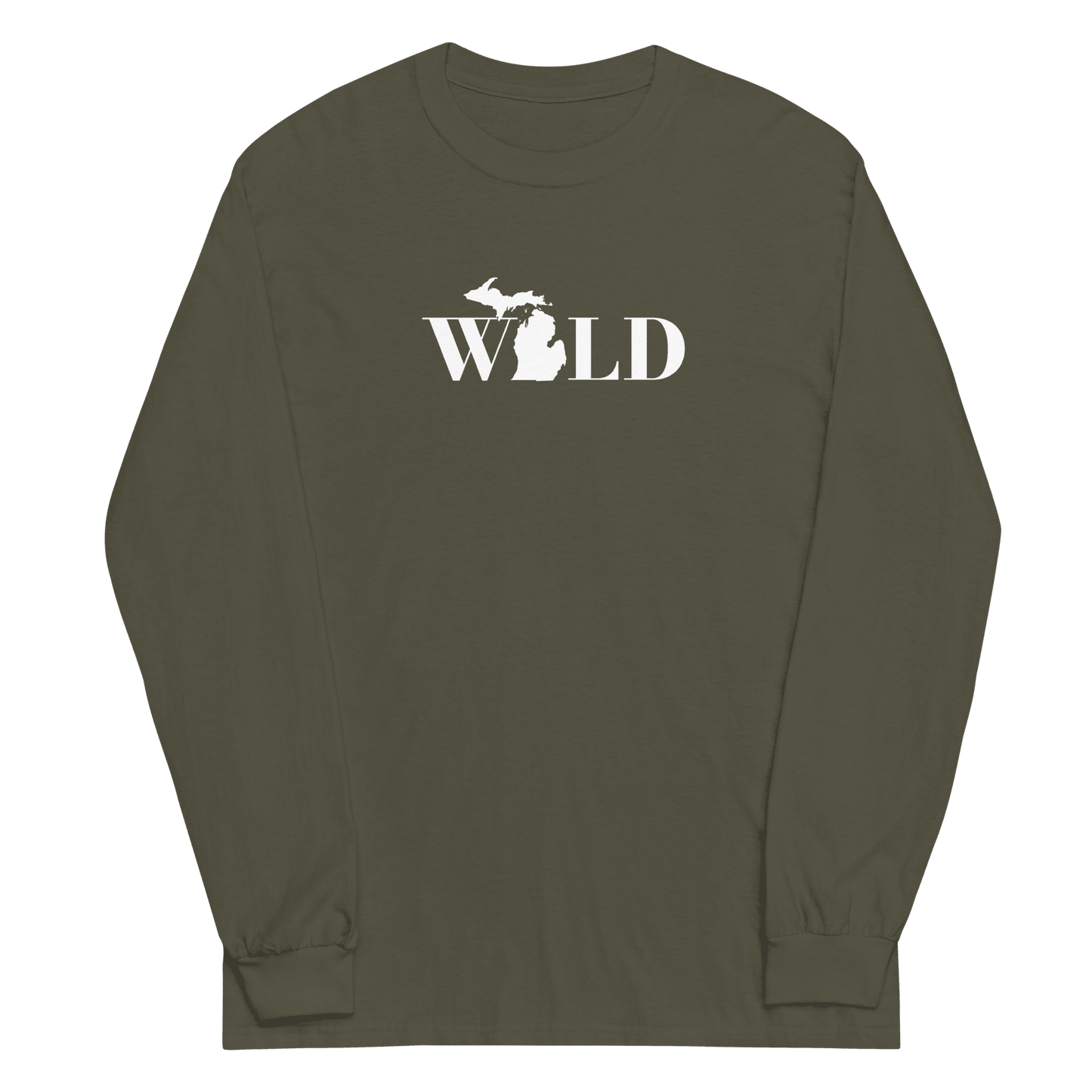 Michigan 'Wild' T-Shirt (Didone Font) | Unisex Long Sleeve - Circumspice Michigan