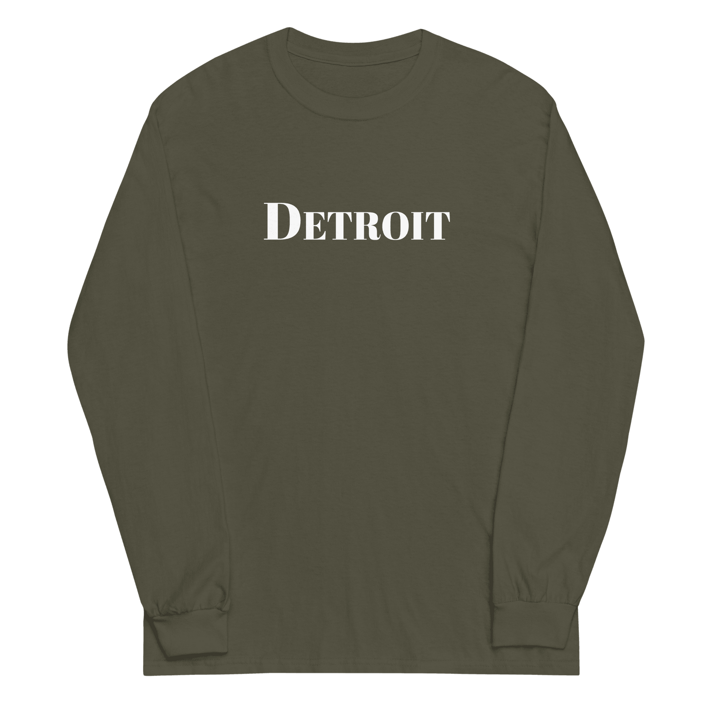 'Detroit' T-Shirt (Didone Font) | Unisex Long Sleeve - Circumspice Michigan