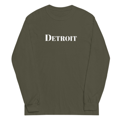 'Detroit' T-Shirt (Didone Font) | Unisex Long Sleeve - Circumspice Michigan