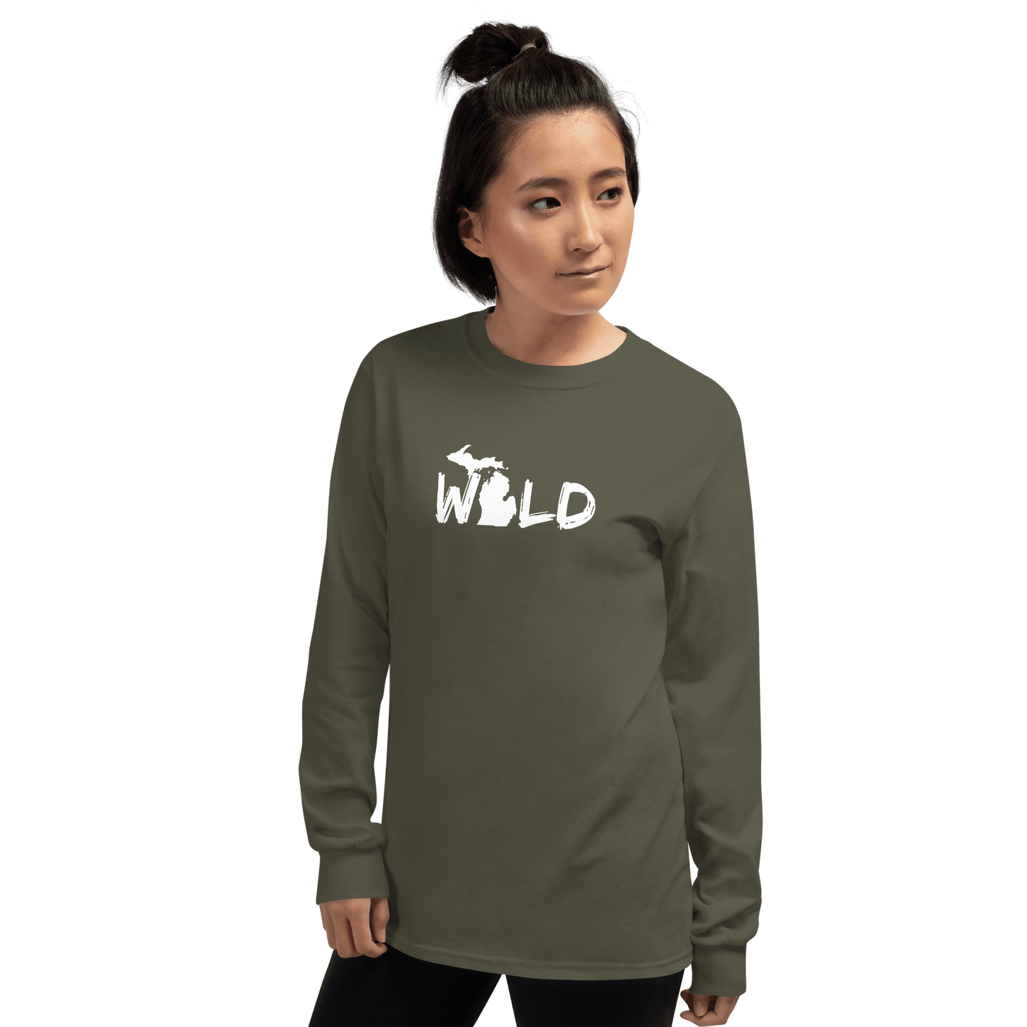 Michigan 'Wild' T-Shirt (Paintbrush Font) | Unisex Long Sleeve - Circumspice Michigan