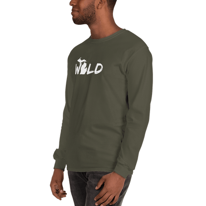 Michigan 'Wild' T-Shirt (Paintbrush Font) | Unisex Long Sleeve - Circumspice Michigan