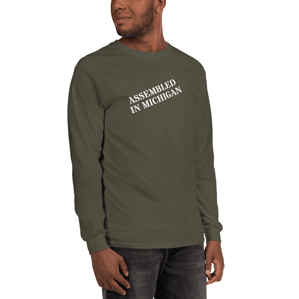 'Assembled in Michigan' T-Shirt | Unisex Long Sleeve - Circumspice Michigan