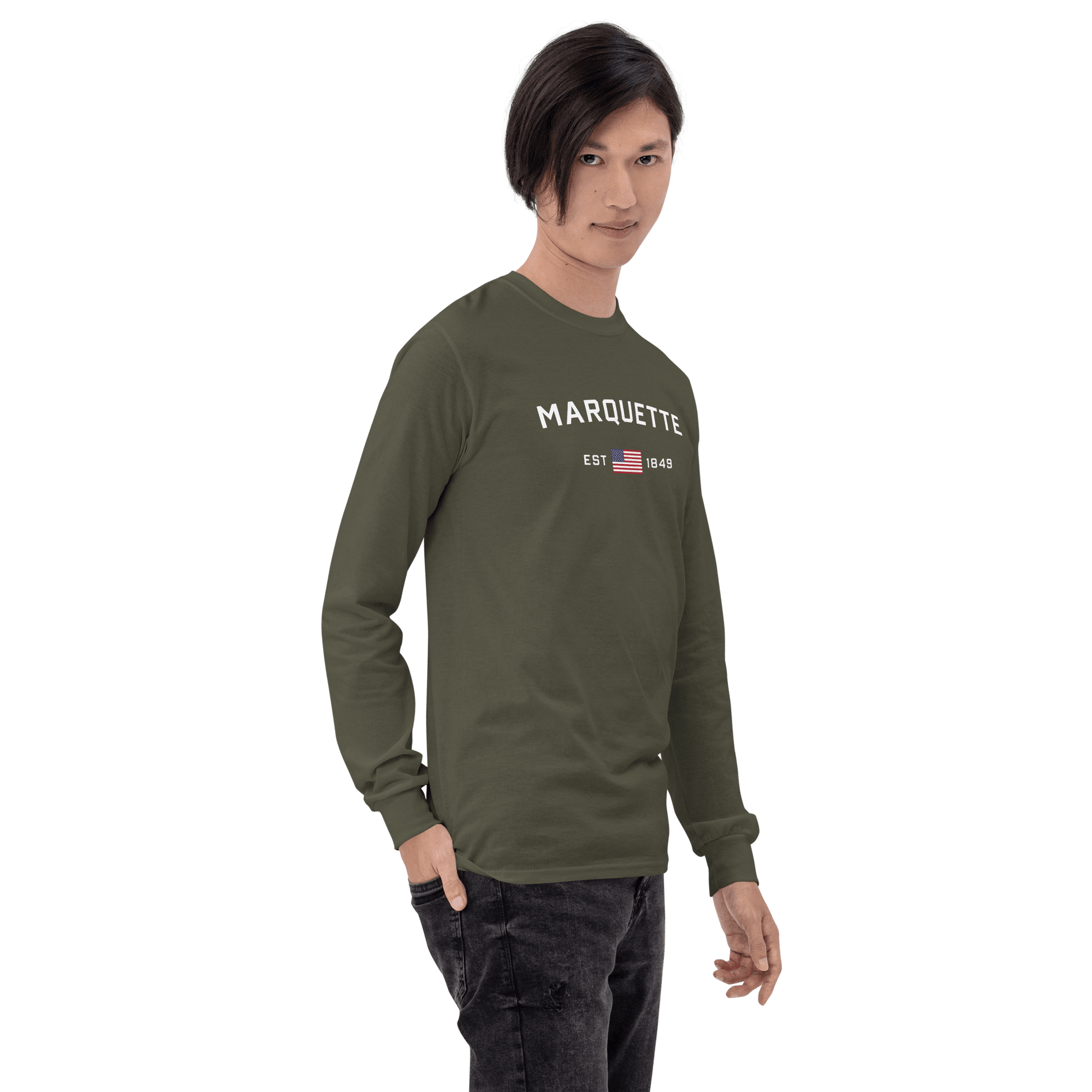 'Marquette EST 1849' T-Shirt | Unisex Long Sleeve - Circumspice Michigan