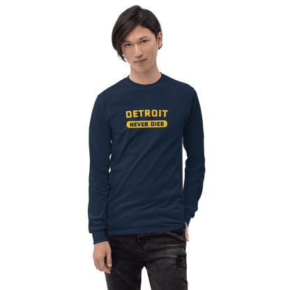 'Detroit Never Dies' T-Shirt | Unisex Long Sleeve - Circumspice Michigan