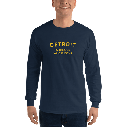 'Detroit is the One Who Knocks' T-Shirt | Unisex Long Sleeve - Circumspice Michigan