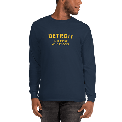 'Detroit is the One Who Knocks' T-Shirt | Unisex Long Sleeve - Circumspice Michigan