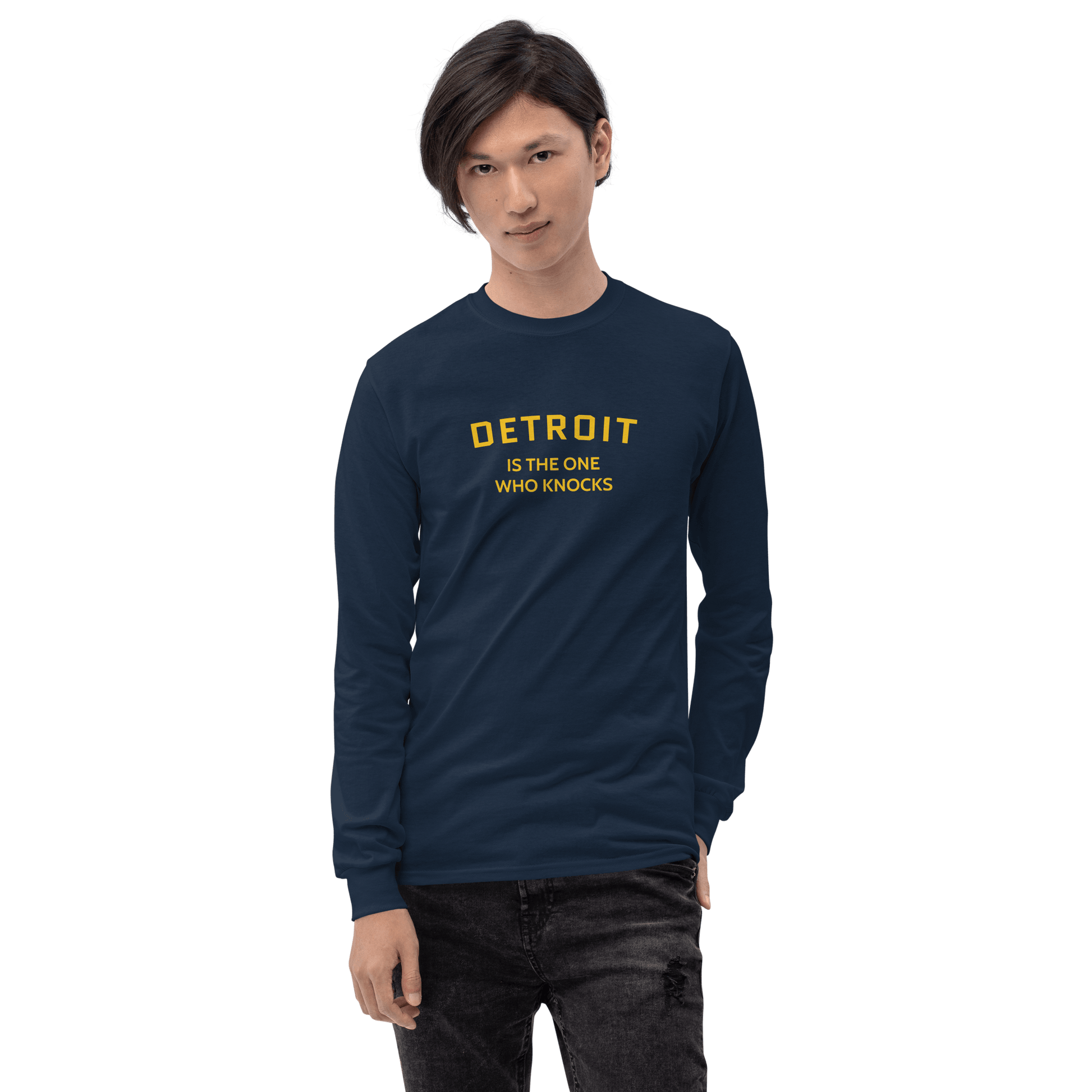 'Detroit is the One Who Knocks' T-Shirt | Unisex Long Sleeve - Circumspice Michigan