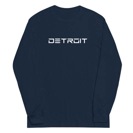 'Detroit' T-Shirt (Electric Font) | Unisex Long Sleeve - Circumspice Michigan