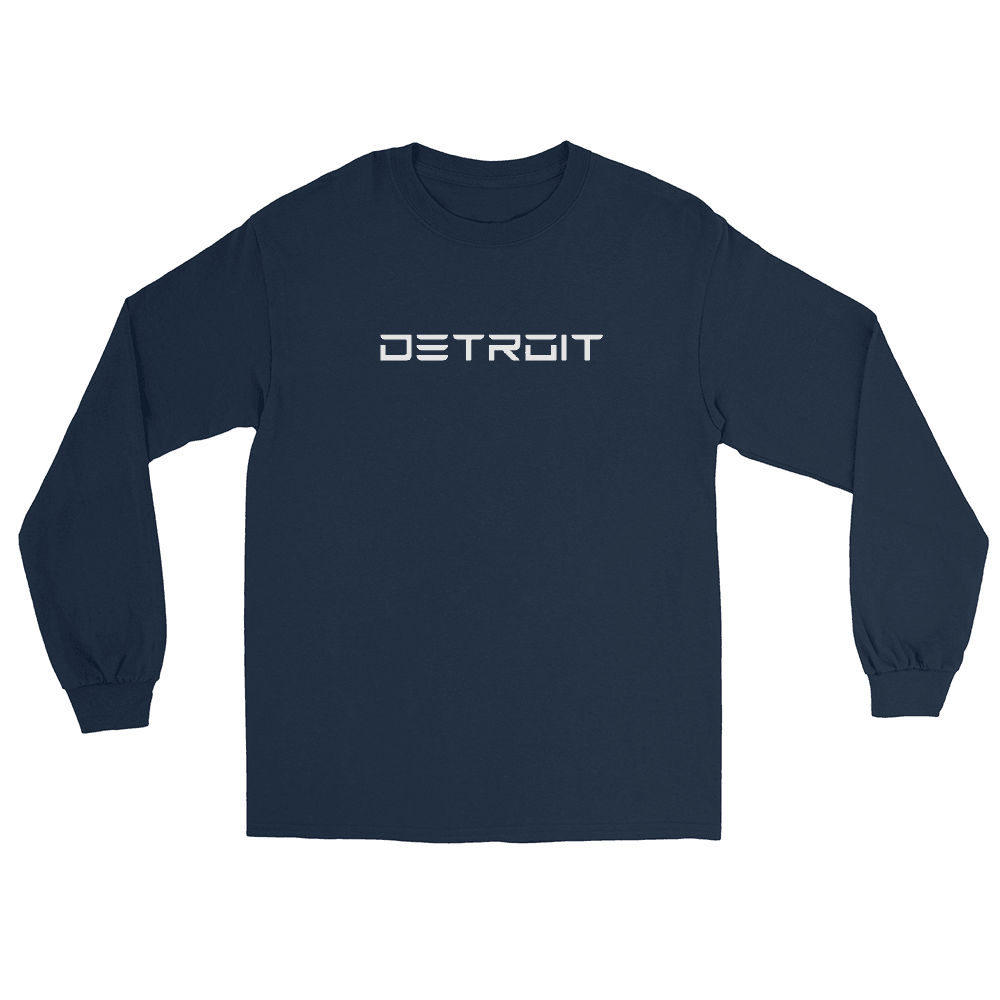 'Detroit' T-Shirt (Electric Font) | Unisex Long Sleeve - Circumspice Michigan