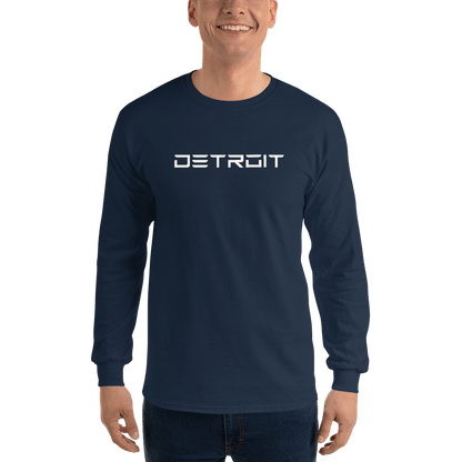 'Detroit' T-Shirt (Electric Font) | Unisex Long Sleeve - Circumspice Michigan