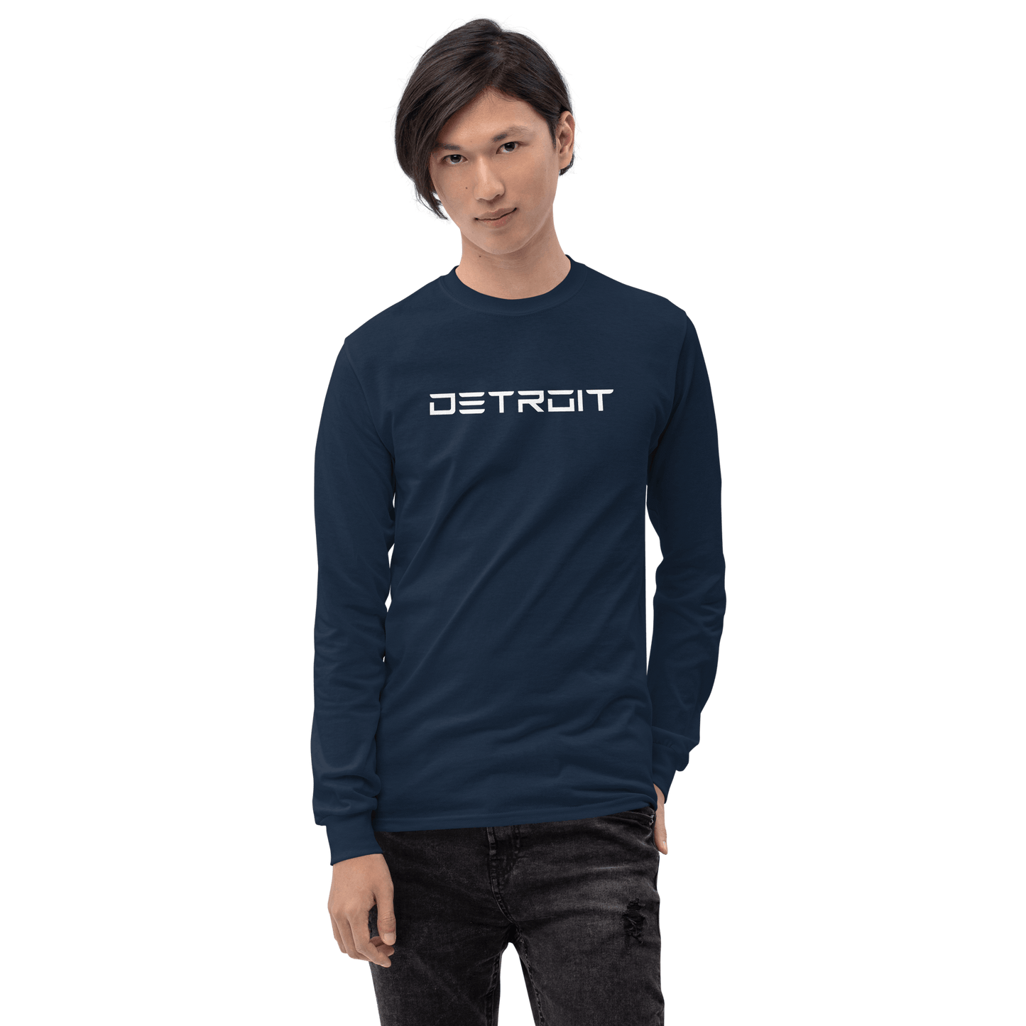 'Detroit' T-Shirt (Electric Font) | Unisex Long Sleeve - Circumspice Michigan