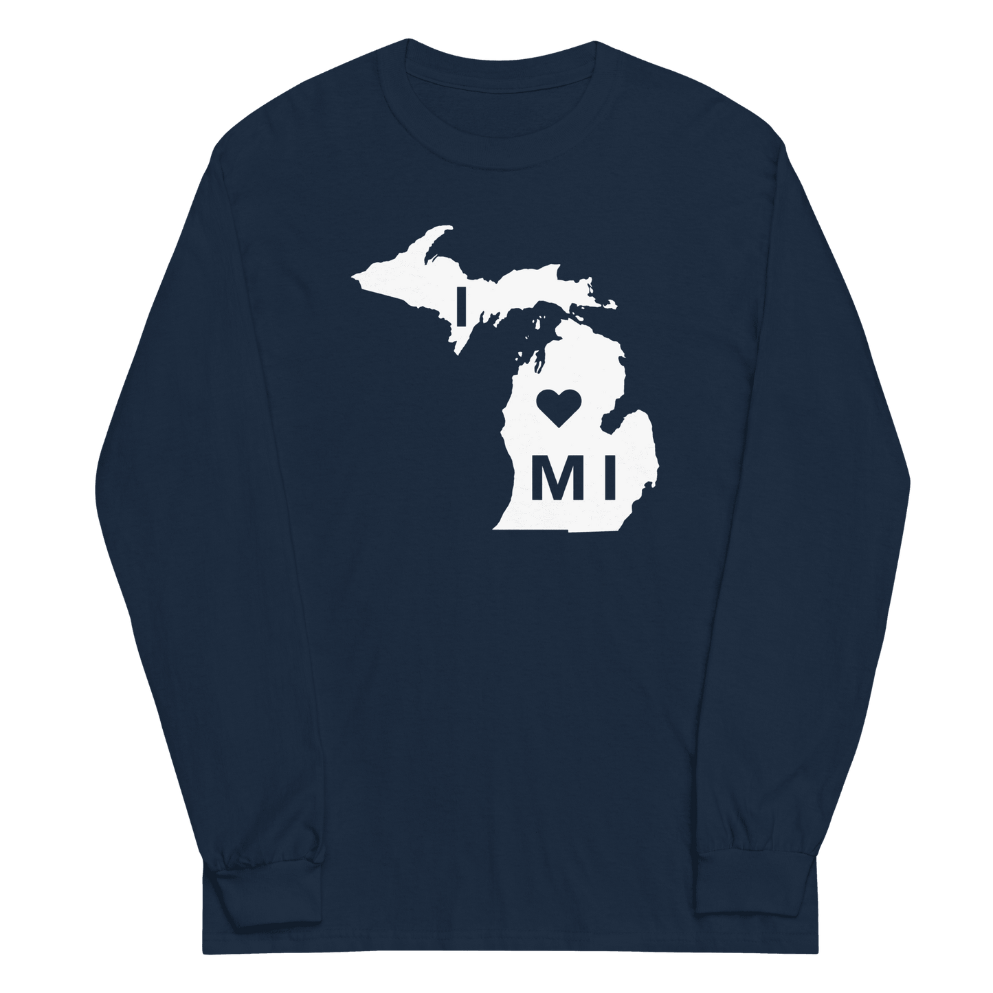 'I ❤️ MI' T-Shirt | Unisex Long Sleeve - Circumspice Michigan