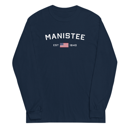 'Manistee EST 1840' T-Shirt | Unisex Long Sleeve - Circumspice Michigan