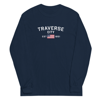 'Traverse City EST 1851' T-Shirt | Unisex Long Sleeve - Circumspice Michigan