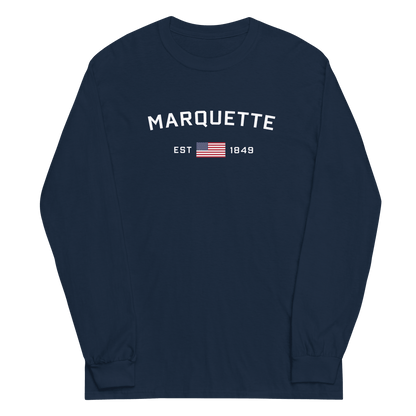 'Marquette EST 1849' T-Shirt | Unisex Long Sleeve - Circumspice Michigan