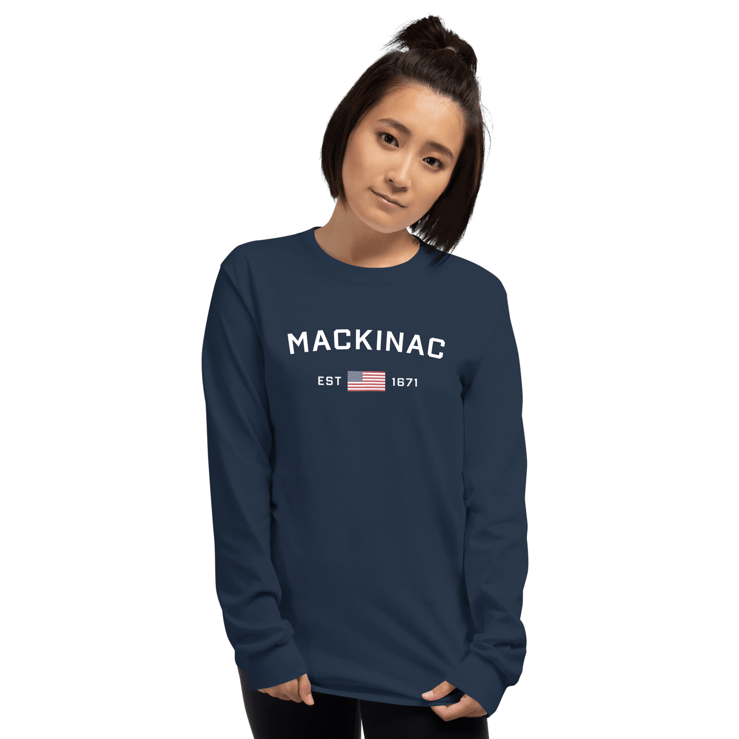 'Mackinac EST 1671' T-Shirt | Unisex Long Sleeve - Circumspice Michigan