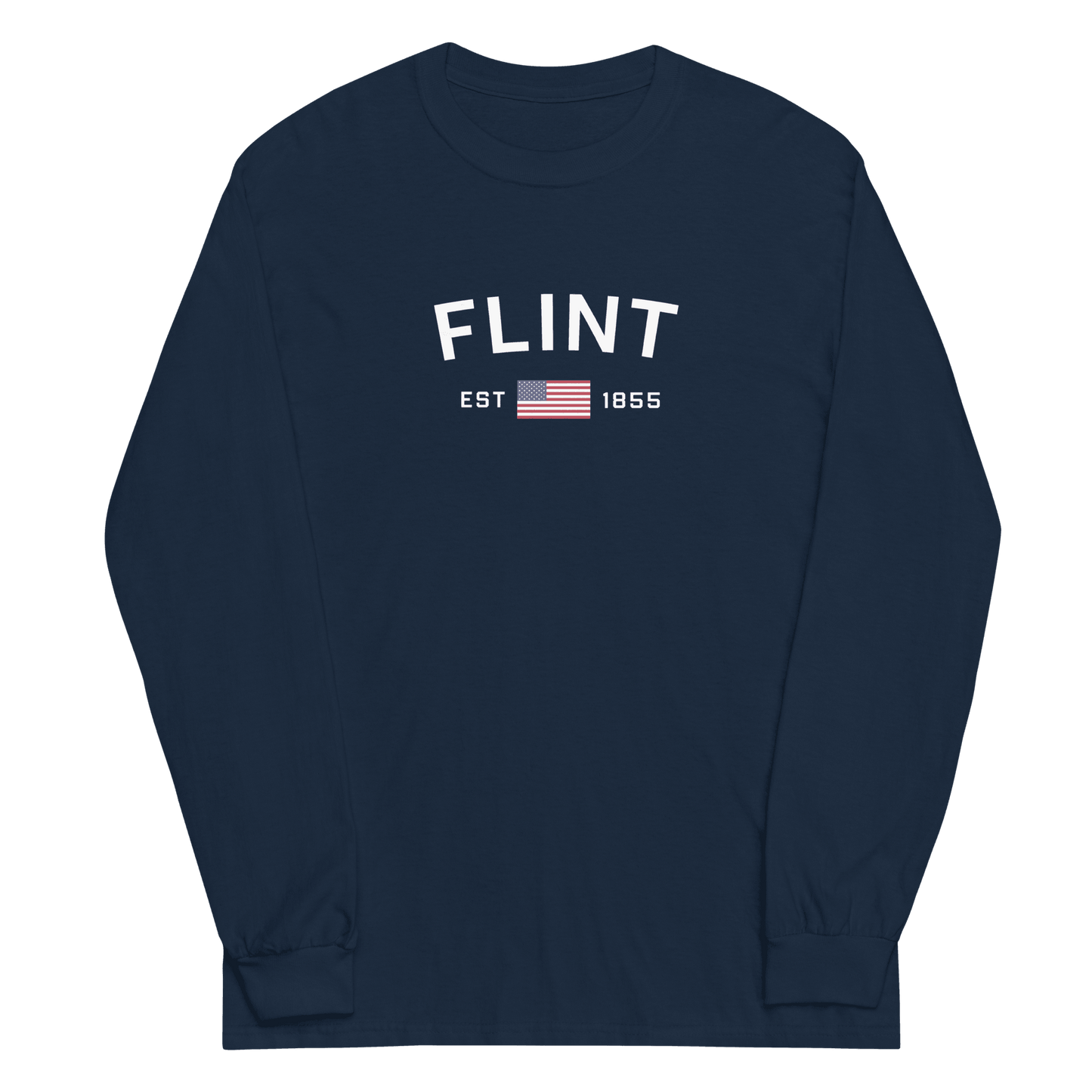 'Flint EST 1855' T-Shirt | Unisex Long Sleeve - Circumspice Michigan