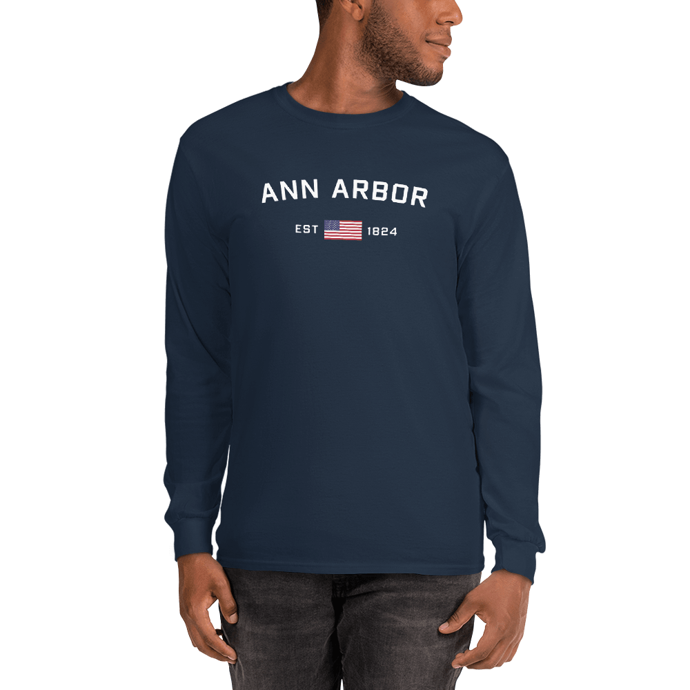 'Ann Arbor EST 1824' T-Shirt | Unisex Long Sleeve - Circumspice Michigan