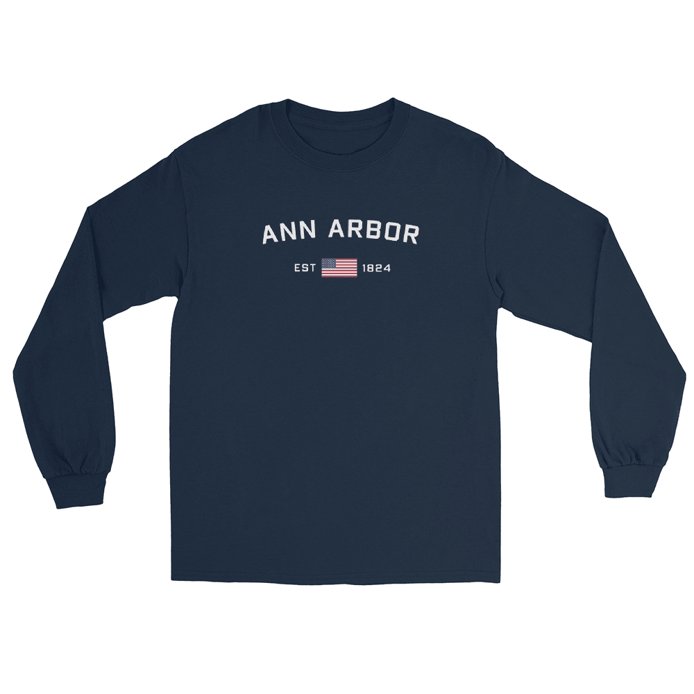 'Ann Arbor EST 1824' T-Shirt | Unisex Long Sleeve - Circumspice Michigan