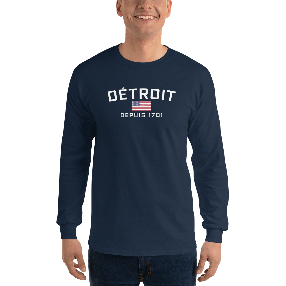 'Détroit Depuis 1701' T-Shirt | Unisex Long Sleeve - Circumspice Michigan