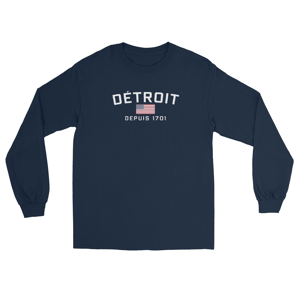 'Détroit Depuis 1701' T-Shirt | Unisex Long Sleeve - Circumspice Michigan