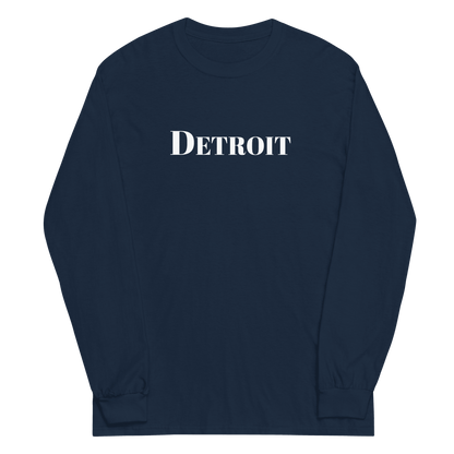 'Detroit' T-Shirt (Didone Font) | Unisex Long Sleeve - Circumspice Michigan