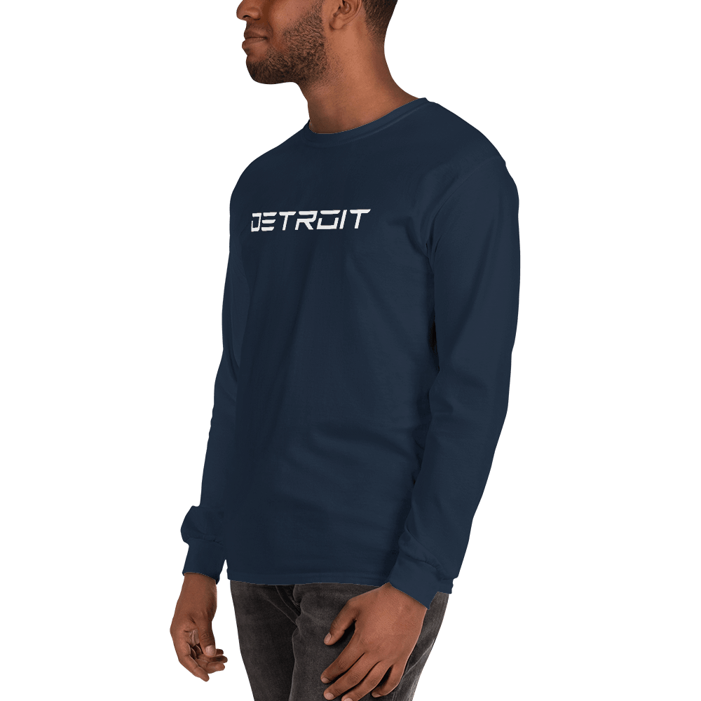 'Detroit' T-Shirt (Electric Font) | Unisex Long Sleeve - Circumspice Michigan