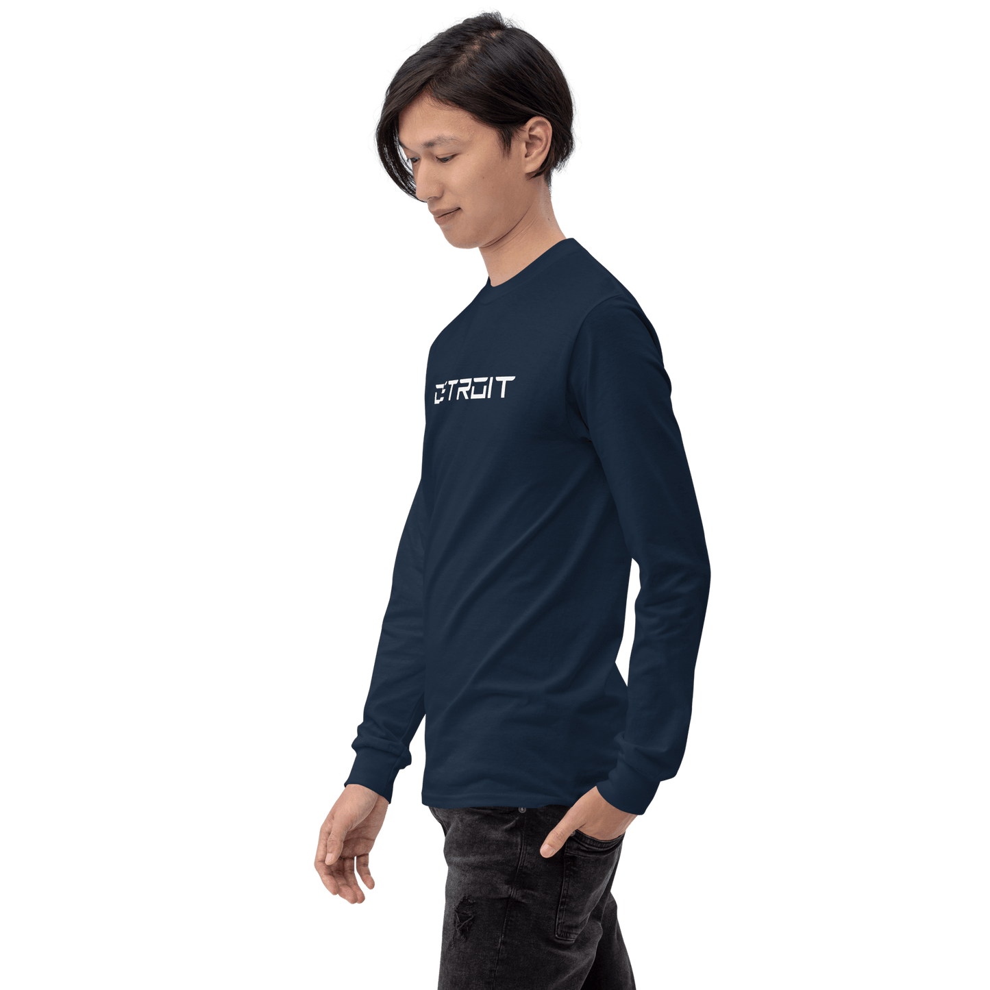 'Detroit' T-Shirt (Electric Font) | Unisex Long Sleeve - Circumspice Michigan