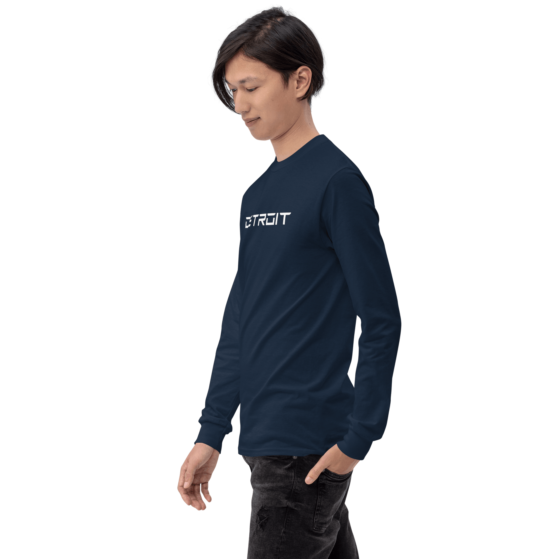 'Detroit' T-Shirt (Electric Font) | Unisex Long Sleeve - Circumspice Michigan