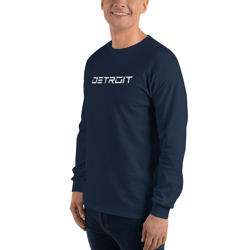 'Detroit' T-Shirt (Electric Font) | Unisex Long Sleeve - Circumspice Michigan