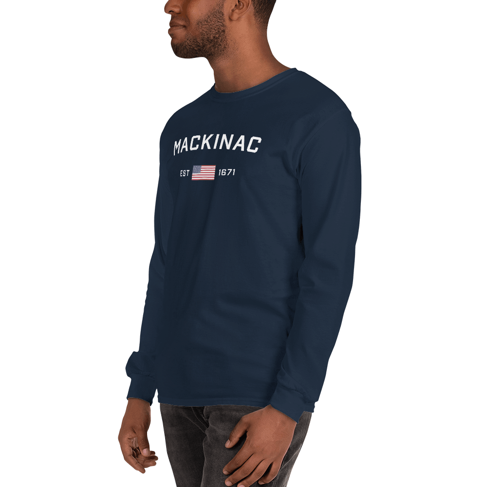 'Mackinac EST 1671' T-Shirt | Unisex Long Sleeve - Circumspice Michigan