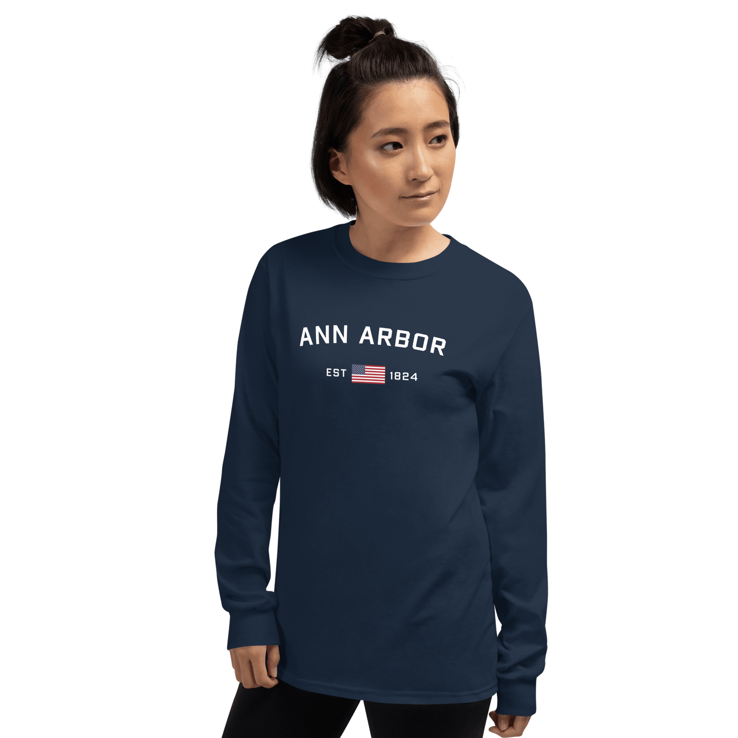 'Ann Arbor EST 1824' T-Shirt | Unisex Long Sleeve - Circumspice Michigan