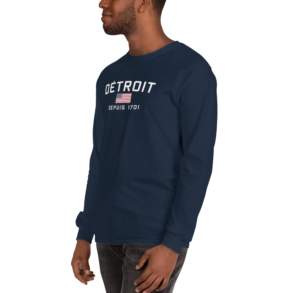 'Détroit Depuis 1701' T-Shirt | Unisex Long Sleeve - Circumspice Michigan