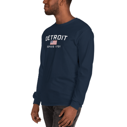 'Détroit Depuis 1701' T-Shirt | Unisex Long Sleeve - Circumspice Michigan