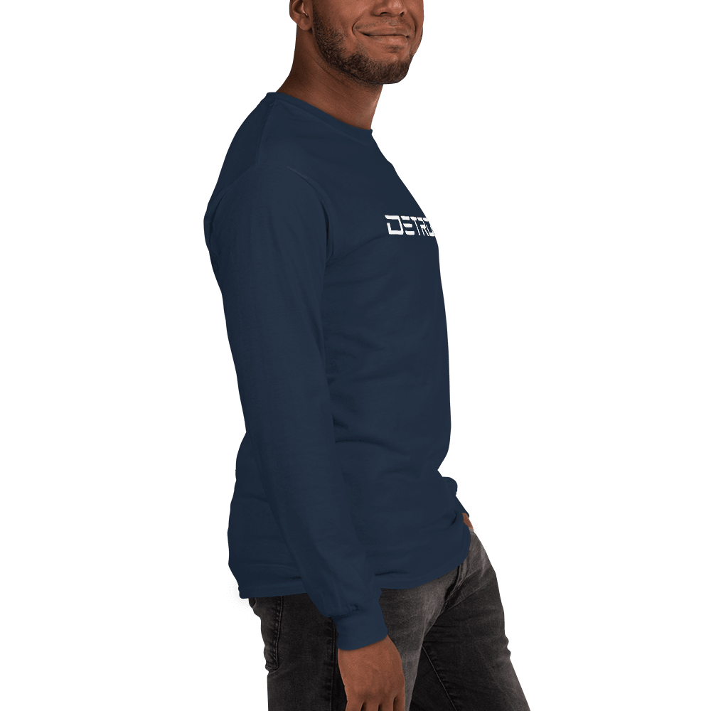 'Detroit' T-Shirt (Electric Font) | Unisex Long Sleeve - Circumspice Michigan