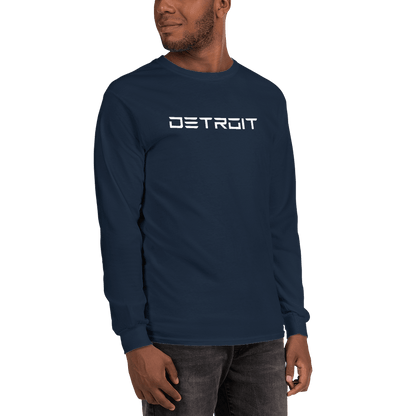 'Detroit' T-Shirt (Electric Font) | Unisex Long Sleeve - Circumspice Michigan