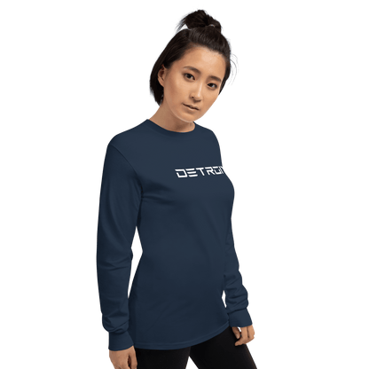 'Detroit' T-Shirt (Electric Font) | Unisex Long Sleeve - Circumspice Michigan