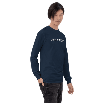 'Detroit' T-Shirt (Electric Font) | Unisex Long Sleeve - Circumspice Michigan