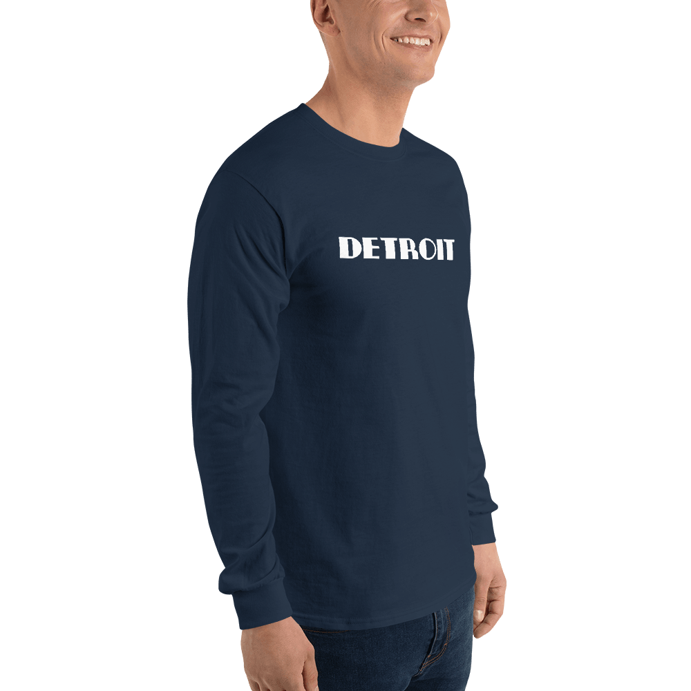 'Detroit' T-Shirt (Art Deco Font) | Unisex Long Sleeve - Circumspice Michigan