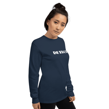 'Detroit' T-Shirt (Art Deco Font) | Unisex Long Sleeve - Circumspice Michigan