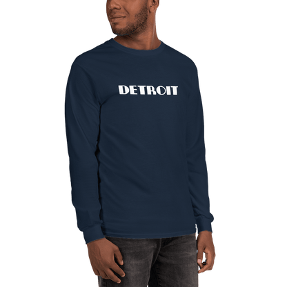 'Detroit' T-Shirt (Art Deco Font) | Unisex Long Sleeve - Circumspice Michigan