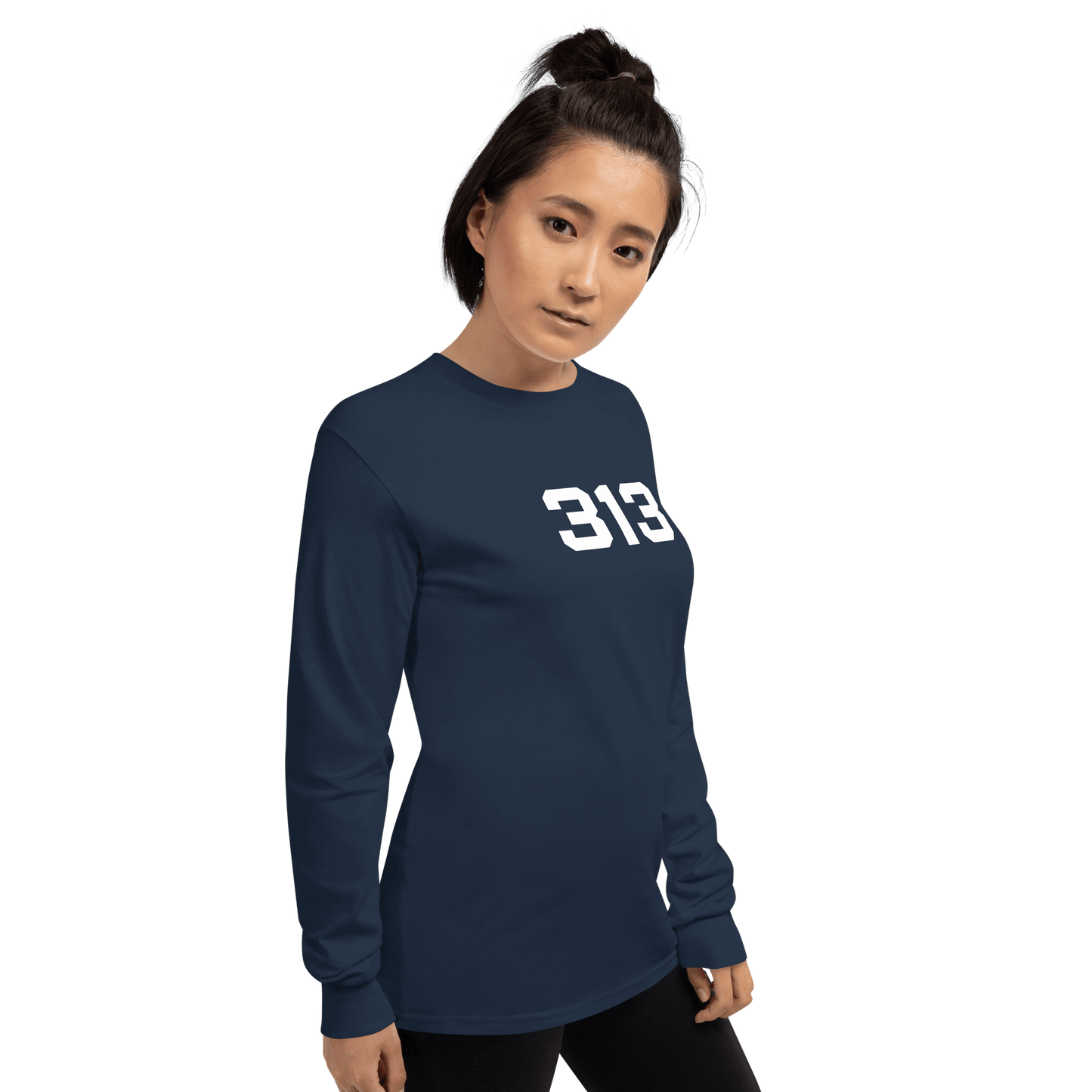 Detroit '313' T-Shirt (Athletic Font) | Unisex Long Sleeve - Circumspice Michigan