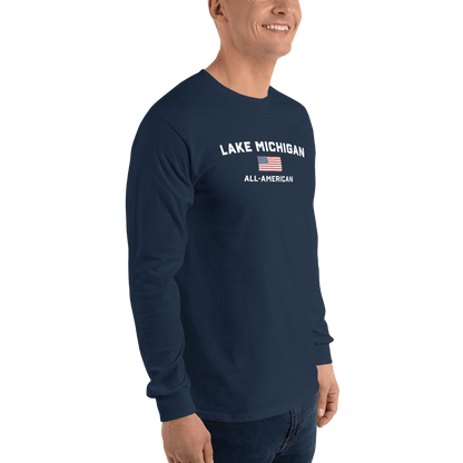 'Lake Michigan All American' T-Shirt | Unisex Long Sleeve - Circumspice Michigan