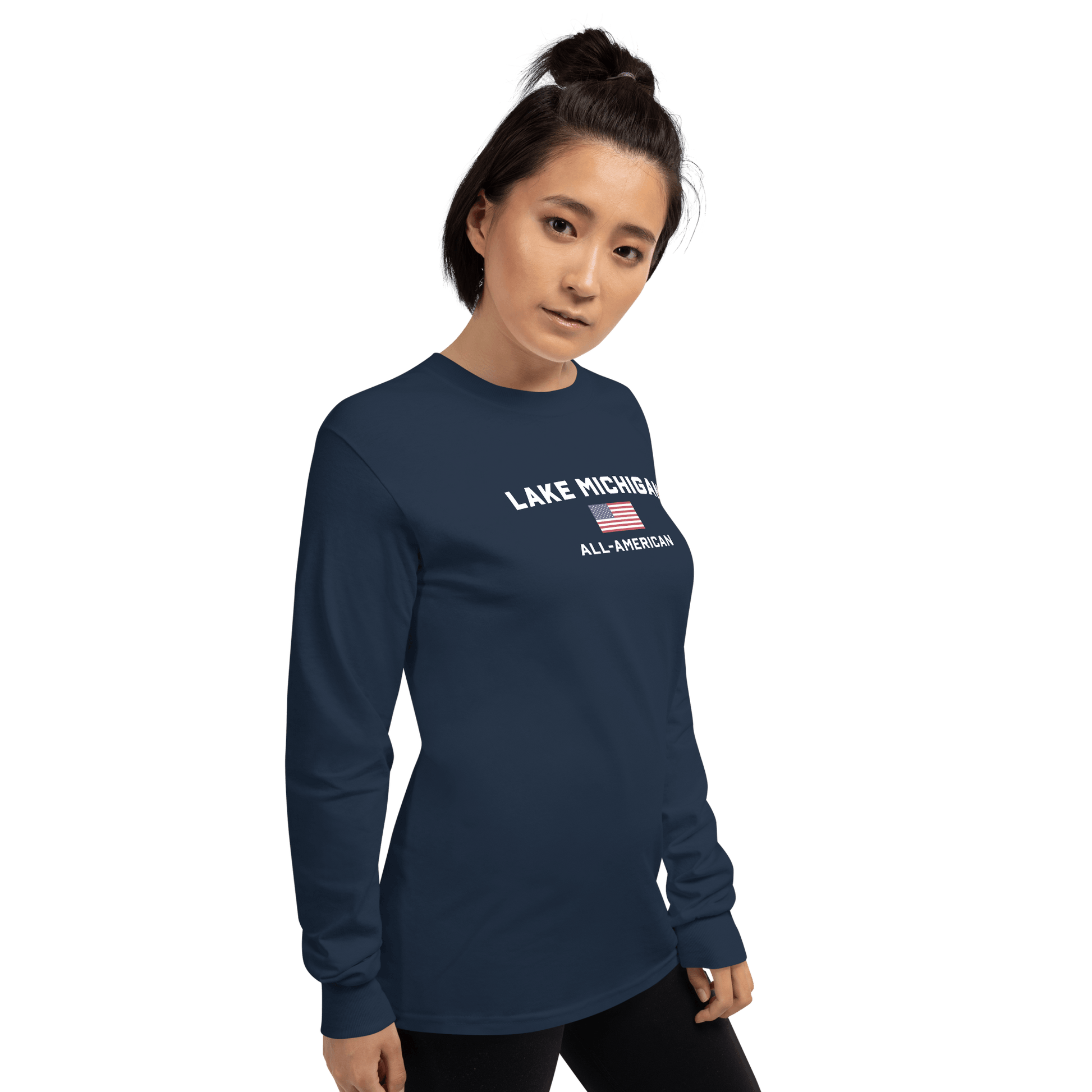 'Lake Michigan All American' T-Shirt | Unisex Long Sleeve - Circumspice Michigan