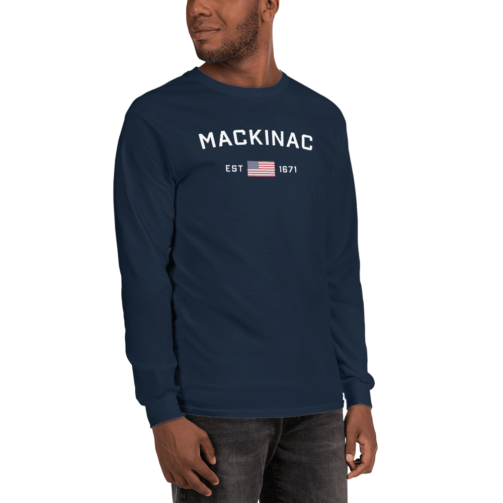 'Mackinac EST 1671' T-Shirt | Unisex Long Sleeve - Circumspice Michigan