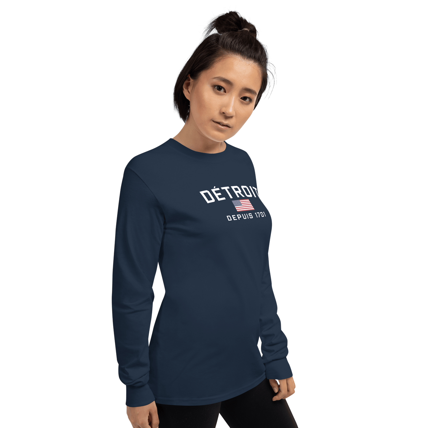 'Détroit Depuis 1701' T-Shirt | Unisex Long Sleeve - Circumspice Michigan